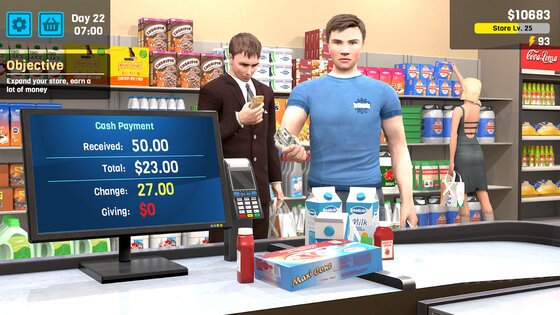 Supermarket Management Simulator 2.7.10. Скриншот 2