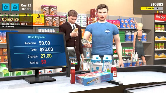 Supermarket Management Simulator 2.7.11. Скриншот 2