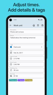WorkingHours – тайм трекер 2.12.3. Скриншот 5