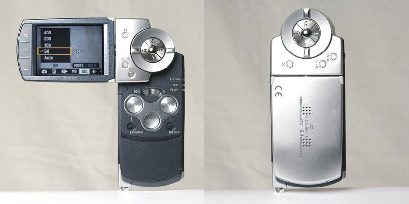 Поворотная камера Sony Cyber-shot DSC-M2 из 2006 — позволяла снимать под разными углами и первой внедрила живые фото