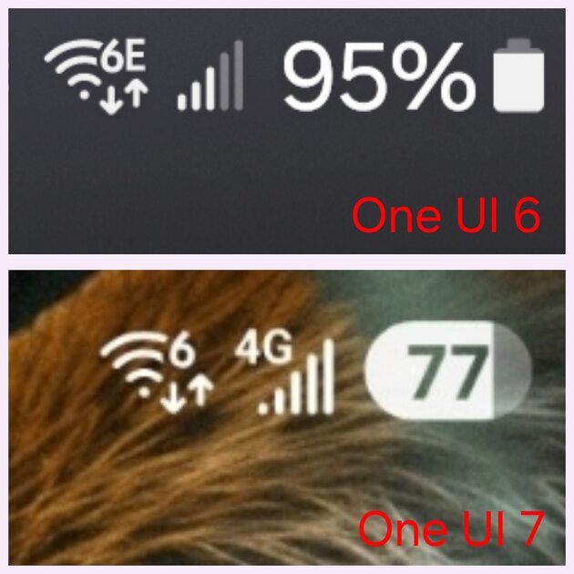 Занимательная деталь — в One UI 7 подключение к 4G отображается даже при использовании Wi-Fi. Баг или фича?