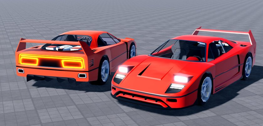 Как вам моделька ретро Ferrari F40 от разработчика гоночного симулятора в Roblox?