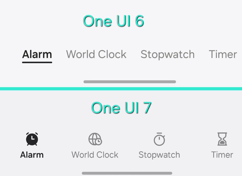 В «Часах» One UI 7 появились иконки — сколько лет у инди-компании Samsung ушло времени на такую фичу?