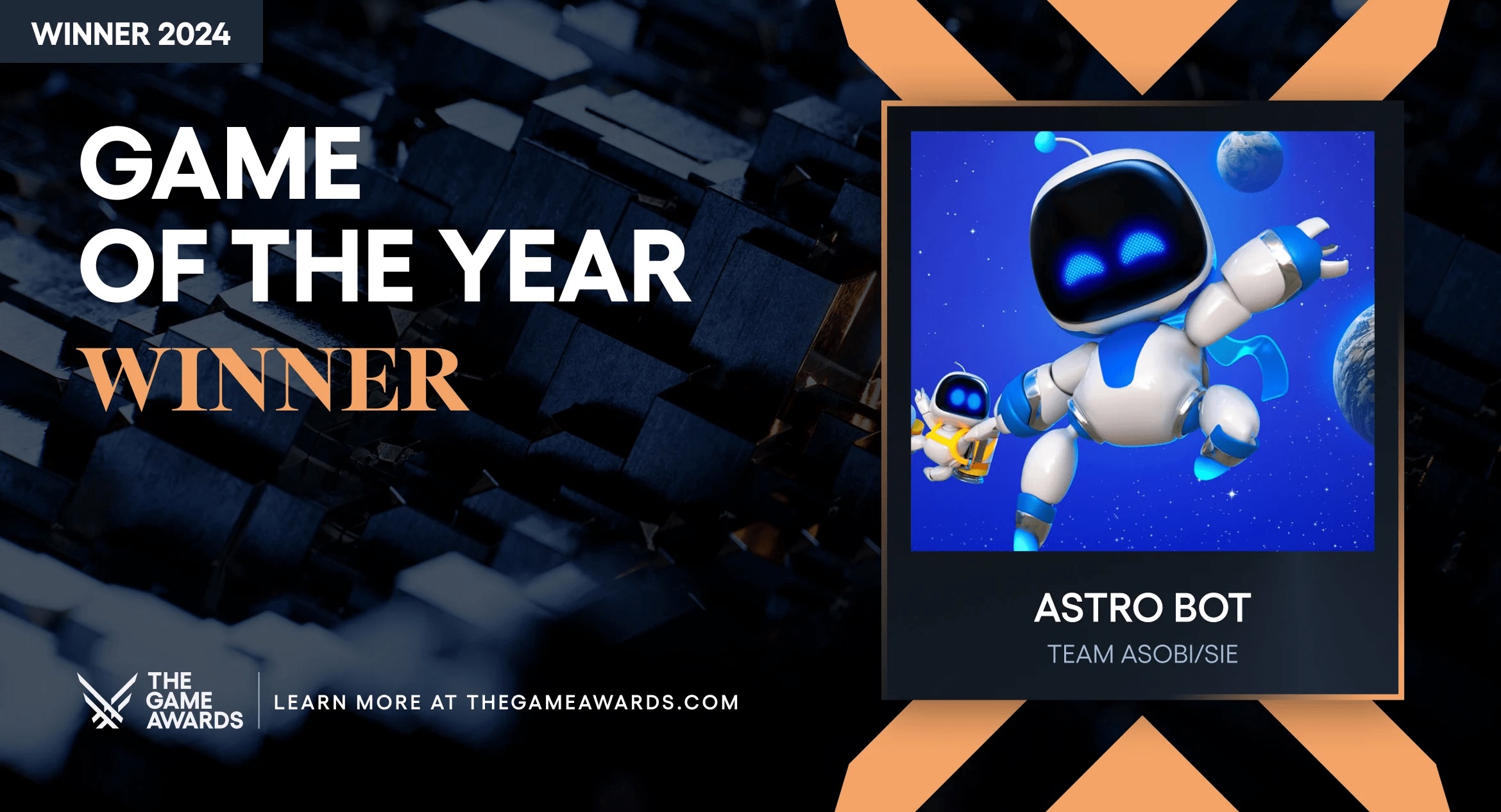 Astro Bot Clean Sweep at 2024 Game Awards