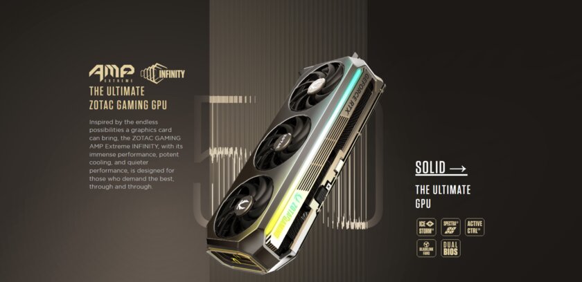 Анонсирована первая видеокарта RTX 5090 с TDP 600 Вт — Zotac AMP Extreme INFINITY