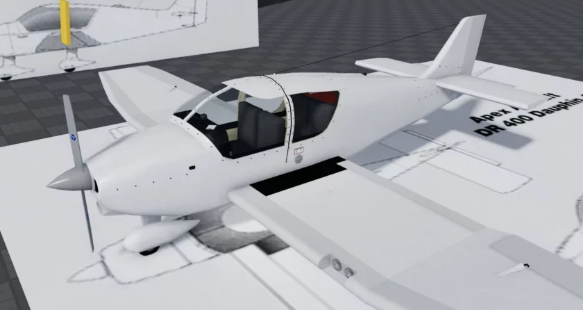 Геймер построил в Roblox реалистичную модель учебного самолёта Robin DR-400