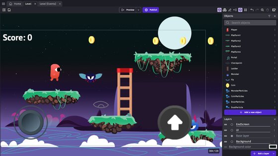 GDevelop 1.0.175. Скриншот 15