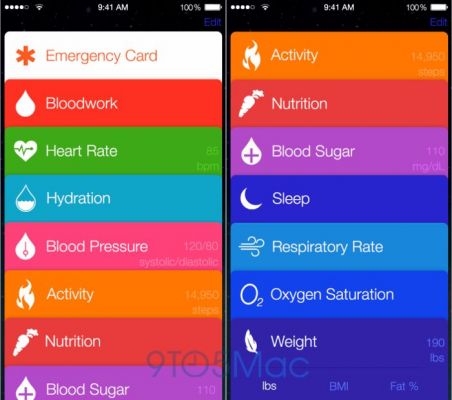 Скриншоты приложения Apple Healthbook