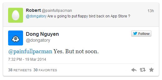 Подтверждено: игра Flappy Bird вернётся, но не скоро