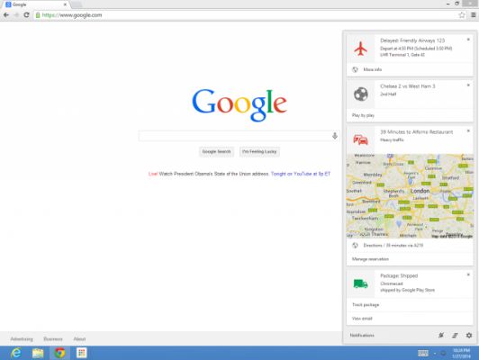 Сервис Google Now официально интегрирован в браузер Google Chrome