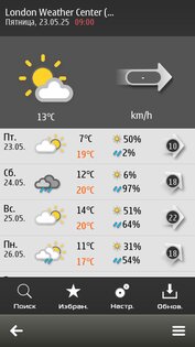 MeteoNews. Скриншот 1