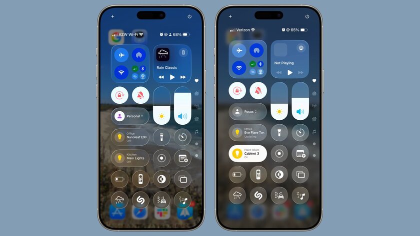 Apple прислушалась к хейтерам: в iOS 26 Beta 2 прозрачность в «Пункте управления» сильно снизили