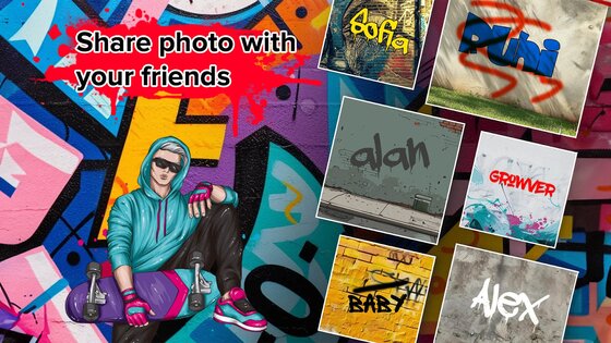 Graffiti Name Logo Maker 7.0.2. Скриншот 6