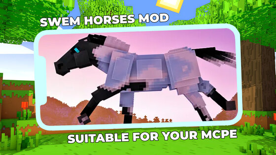 SWEM Realistic Horses Mod MCPE 6.1. Скриншот 4