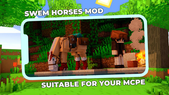 SWEM Realistic Horses Mod MCPE 6.1. Скриншот 5