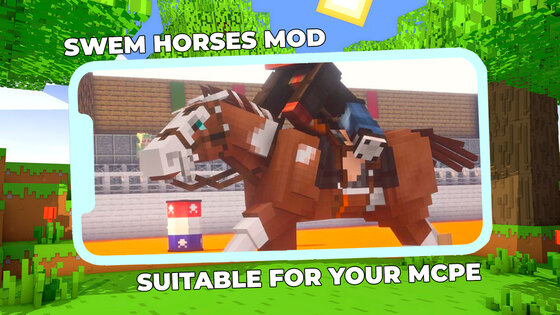 SWEM Realistic Horses Mod MCPE 6.1. Скриншот 13