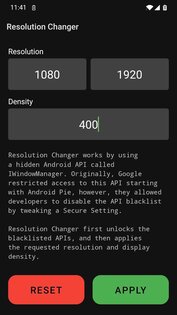 Resolution Changer — Uses ADB 1.5. Скриншот 2