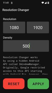Resolution Changer — Uses ADB 1.5. Скриншот 3