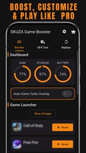 SKUZA Game Booster & GFX Tool 1.6.2. Скриншот 1