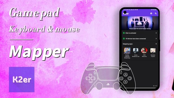 K2er — Gamepad Keyboard Mapper 0.3.628. Скриншот 1