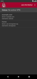 strongSwan VPN Client 2.5.6. Скриншот 1