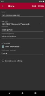 strongSwan VPN Client 2.5.6. Скриншот 3