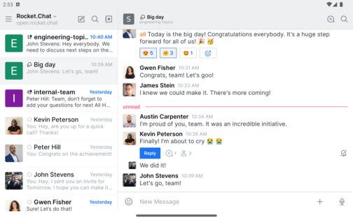 Rocket.Chat 4.62.0. Скриншот 7