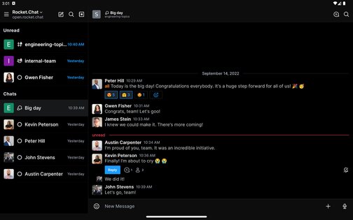 Rocket.Chat 4.62.0. Скриншот 12