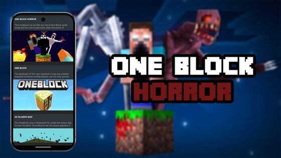 One Block Horror Mod 1.2. Скриншот 1