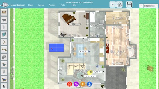 HOUSE SKETCHER – 3D ПЛАН ЭТАЖА 3.5. Скриншот 3
