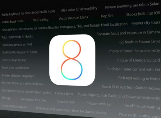 Полный список изменений в iOS 8