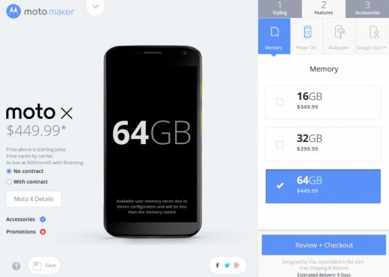 Motorola официально представила 64 GB версию Moto X