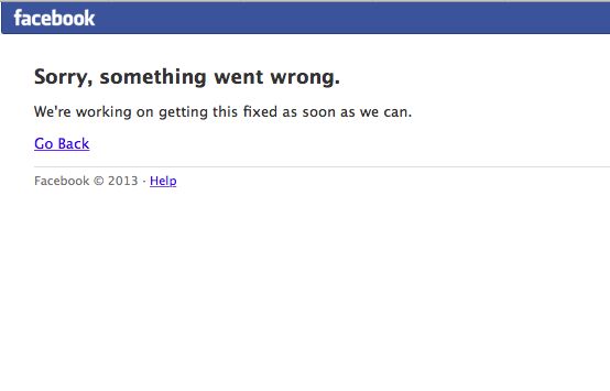 Facebook* "упал"