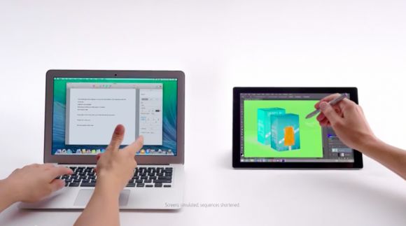 Microsoft vs Apple в новой рекламе Surface Pro 3
