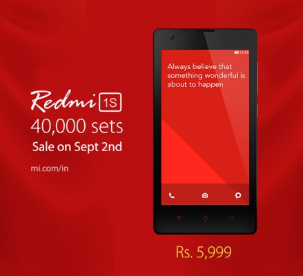 Xiaomi начинает продажи Redmi 1S