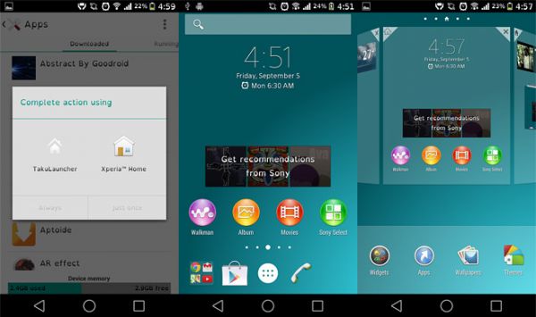 Лаунчер от Sony Xperia Z3 портирован на устройства Sony, работающие на Android 4.2+