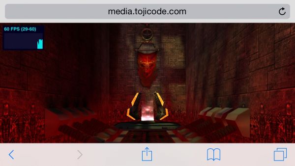 В браузере Safari на iOS 8 можно запустить полноценный уровень из Quake 3