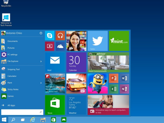 Microsoft выпустила новый билд Windows 10 Technical Preview с Центром уведомлений