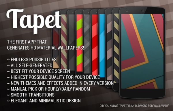 Tapet - приложение с обоями в стиле Material Design