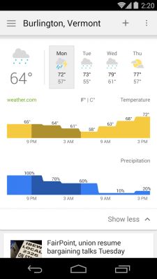 Google обновила приложение Новости и Погода для Android