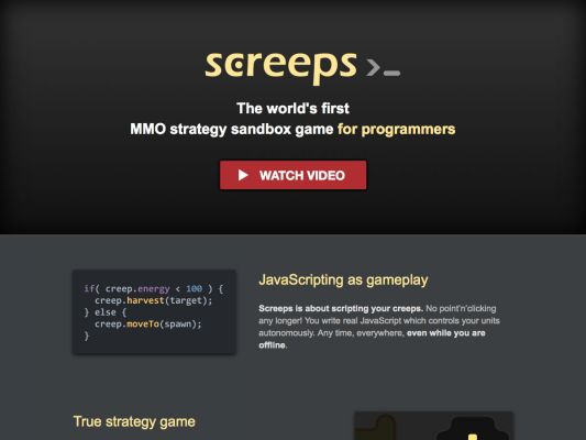 Screeps - первая полноценная MMO игра для програмистов