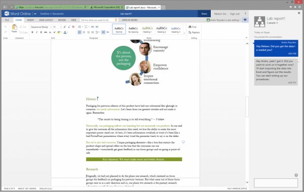 Microsoft встроит чаты в свои веб-приложения пакета Office