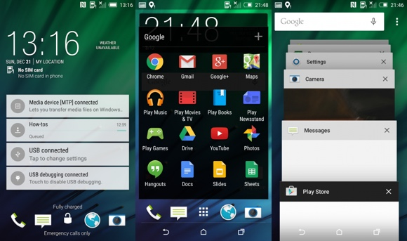 Скриншоты и видео HTC Sense на базе Android 5.0 Lollipop для HTC One (M8)