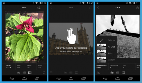 Компания Adobe выпустила Lightroom для Android