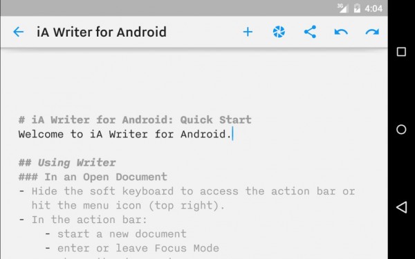 Минималистичный текстовый редактор iA Writer вышел на Android