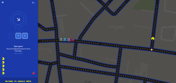 Теперь в Google Maps можно играть в Pac-Man