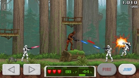 В карточной стратегии Star Wars Force Collection появилась мини-игра в стиле Contra