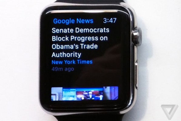 Google адаптировала для Apple Watch одно из своих приложений