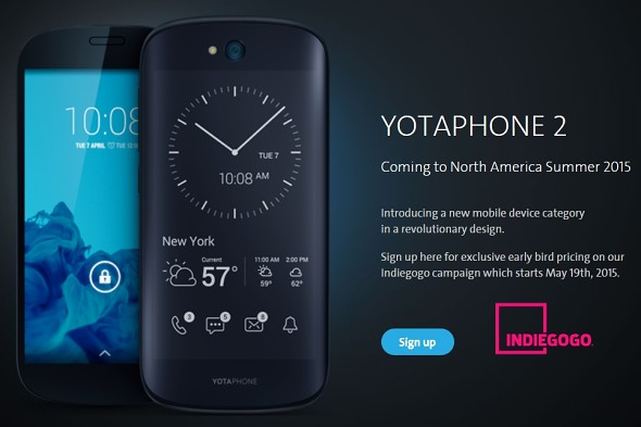 Сбор средств для старта продаж YotaPhone 2 в Северной Америке прошел успешно