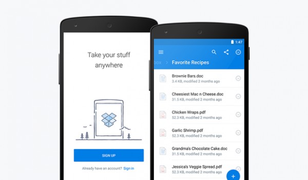 Dropbox для Android скоро получит «материальный» дизайн